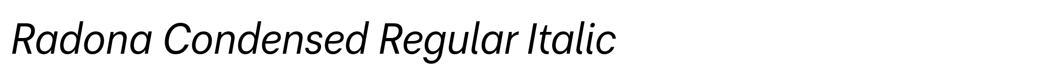 Radona Condensed Regular Italic image